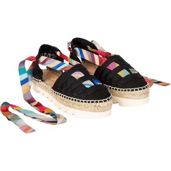 NWT Paul Smith Women's Size 39 Multicolor Kira Swirl Platform Platform Sandals - Picture 1 of 10